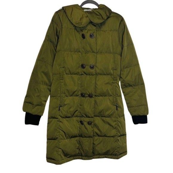 Athleta Jackets & Blazers - Athleta Goose Down Parka Puffer Hooded Winter Jacket Coat Olive Size M Outwear